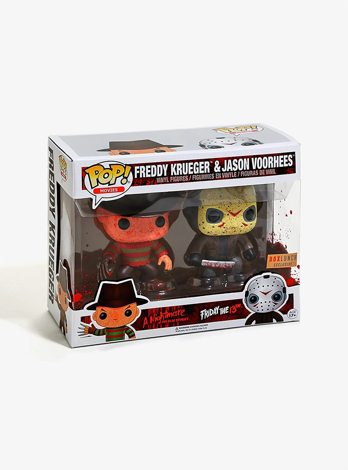 Pop! Movies A Nightmare On Elm Street Friday The 13th Vinyl Figure 2-Pack Freddy Krueger & Jason Voorhees (Bloody) Boxlunch Exclusive 1 Pop! Movies A Nightmare On Elm Street Friday The 13th Vinyl Figure 2-Pack Freddy Krueger & Jason Voorhees (Bloody) Boxlunch Exclusive