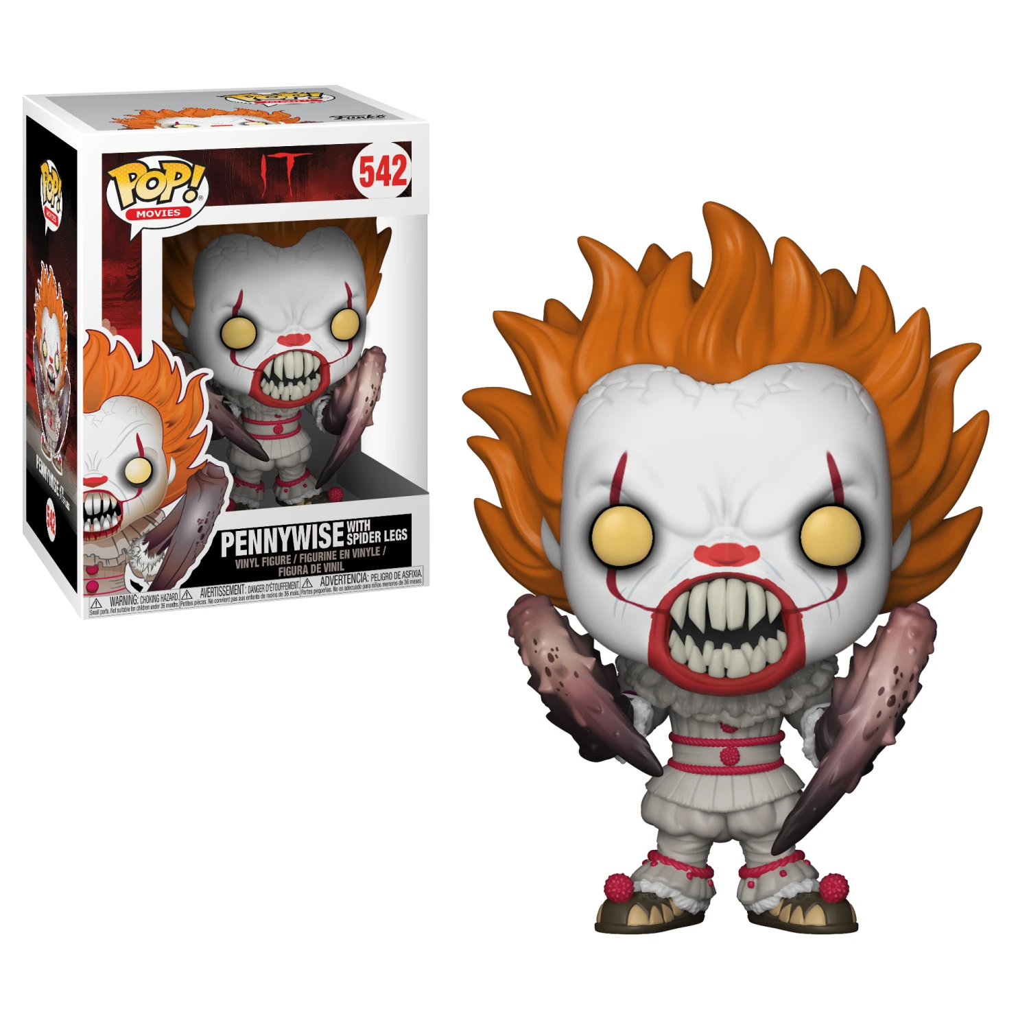 Pop! Movies IT (2017) Series 2 Vinyl Figure Pennywise With Spider Legs #542 1 Pop! Movies IT (2017) Series 2 Vinyl Figure Pennywise With Spider Legs #542