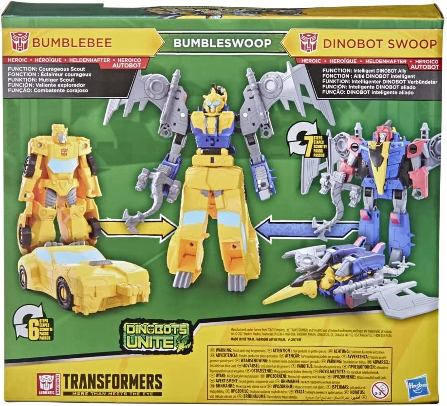 Transformers Bumblebee Cyberverse Adventures Dino Combiners BumbleSwoop Bumblebee & Dinobot Swoop 2 Transformers Bumblebee Cyberverse Adventures Dino Combiners BumbleSwoop Bumblebee & Dinobot Swoop - Image 2