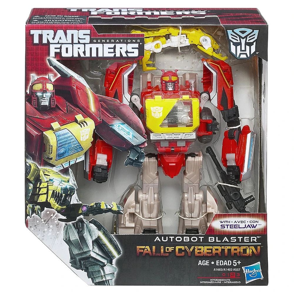 Transformers Generations Fall Of Cybertron Voyager Class: Autobot Blaster With Steeljaw (Canadian Packaging) 1 Transformers Generations Fall Of Cybertron Voyager Class: Autobot Blaster With Steeljaw (Canadian Packaging)