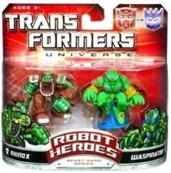 Transformers Universe Robot Heroes Beast Wars Series Rhinox & Waspinator
