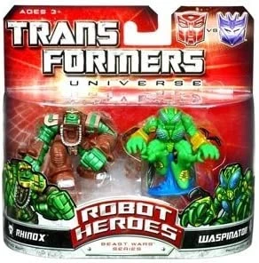 Transformers Universe Robot Heroes Beast Wars Series Rhinox & Waspinator